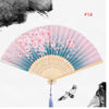 Traditional Folding Hand Fan with Bamboo Frame