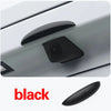 A close-up view of a black universal car rear camera rain cover or protective shield.
