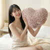 Leopard Print Heart-Shaped Plush Cushion