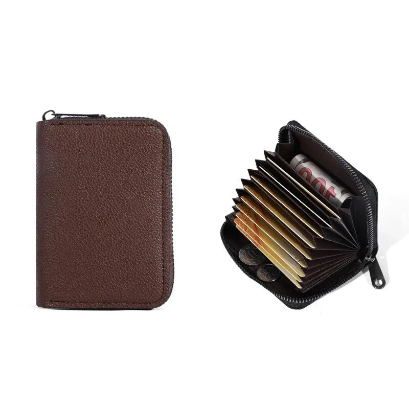 PU Leather Card Holder Wallet with 20 Card Slots
