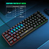 Compact 68-Key RGB Gaming Keyboard with USB Wired Connection