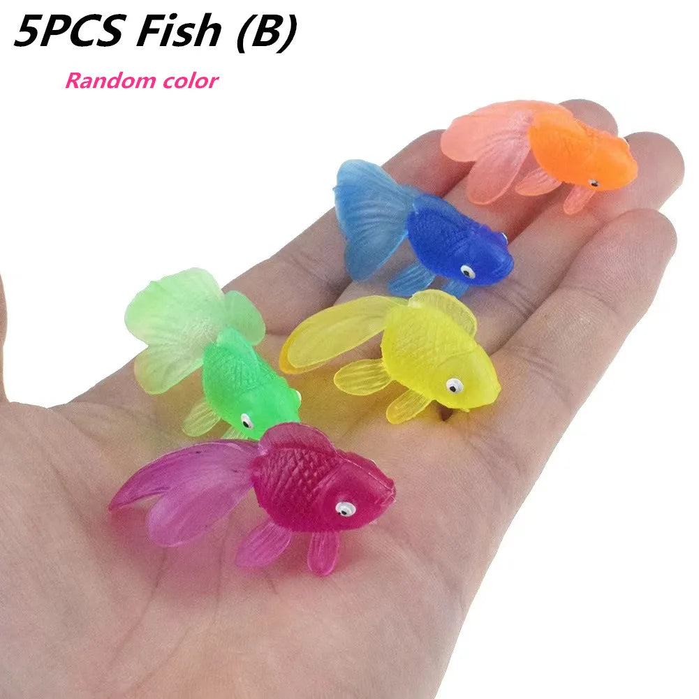Adorable Kawaii Floating Goldfish Bath Toys - Set of 10