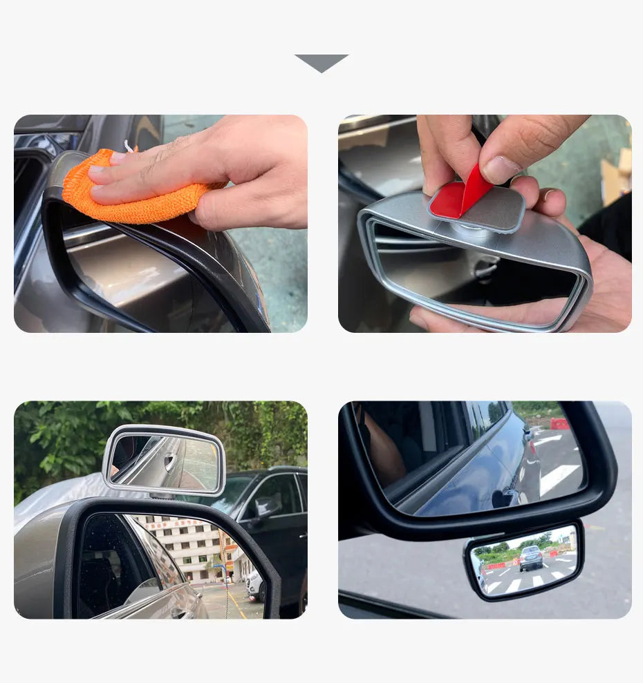 360-Degree Rotating Blind Spot Mirror for Cars