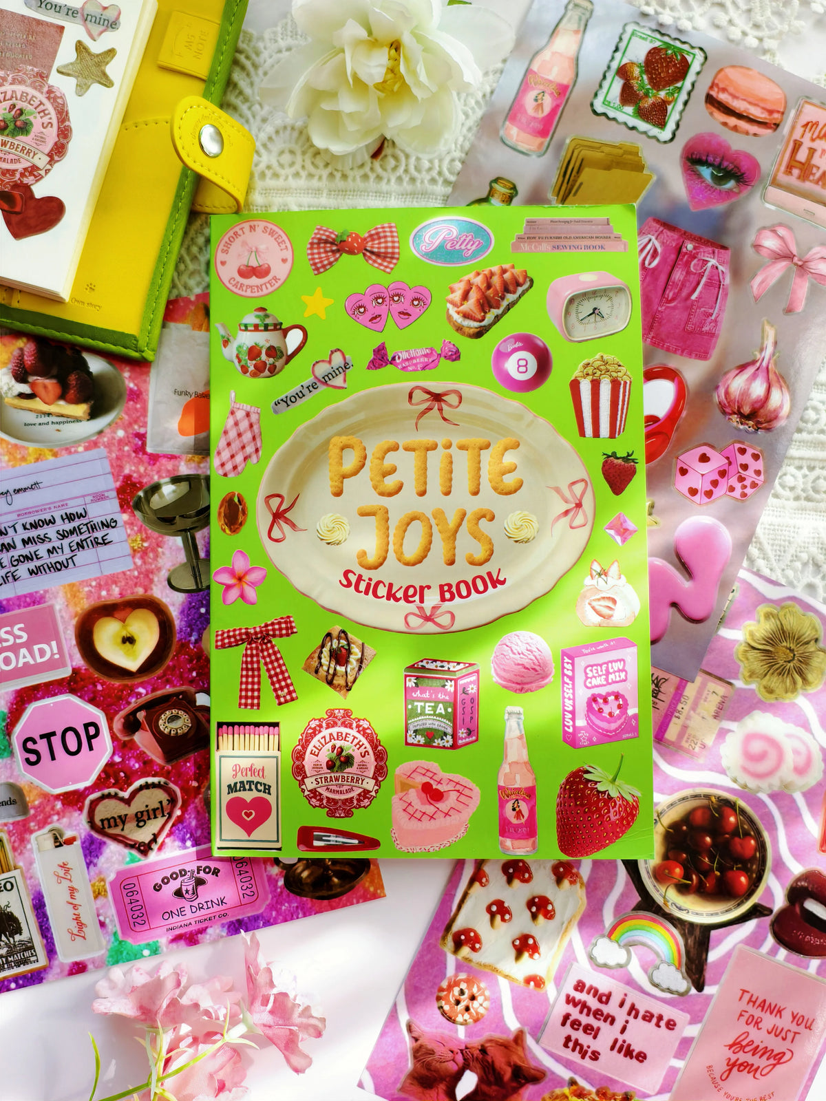 Sweetheart Sticker Book - 30 Sheets of American Style Vintage Stickers for DIY Projects
