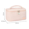 Portable Solid Color Makeup Organizer Bag