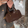 Vintage PU Leather Crossbody Shoulder Bag – Solid Color Retro Handbag