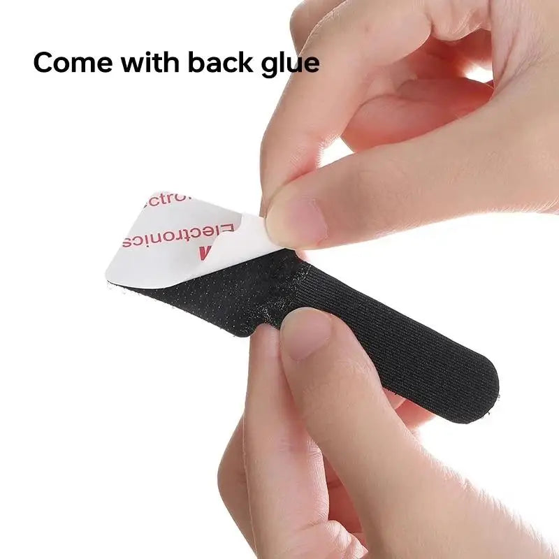 Reusable Self-Adhesive Cable Ties for Desk and Home Organization