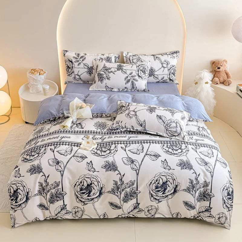 Brushed Polyester Duvet Cover with Matching Pillowcases