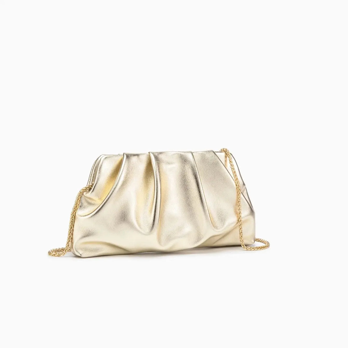 Elegant Chain Shoulder Bag with Crystal Accents