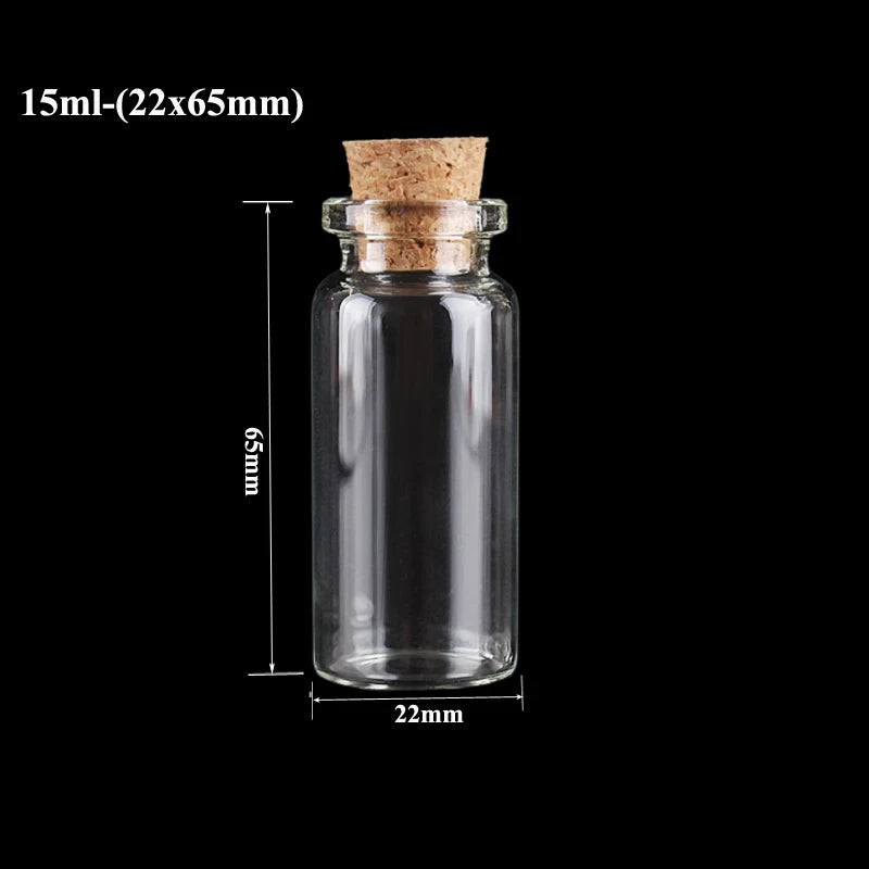 Mini Cork Stopper Glass Bottles for DIY Crafts & Decor