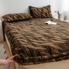 Cozy Plush Fitted Sheet with Leopard Print