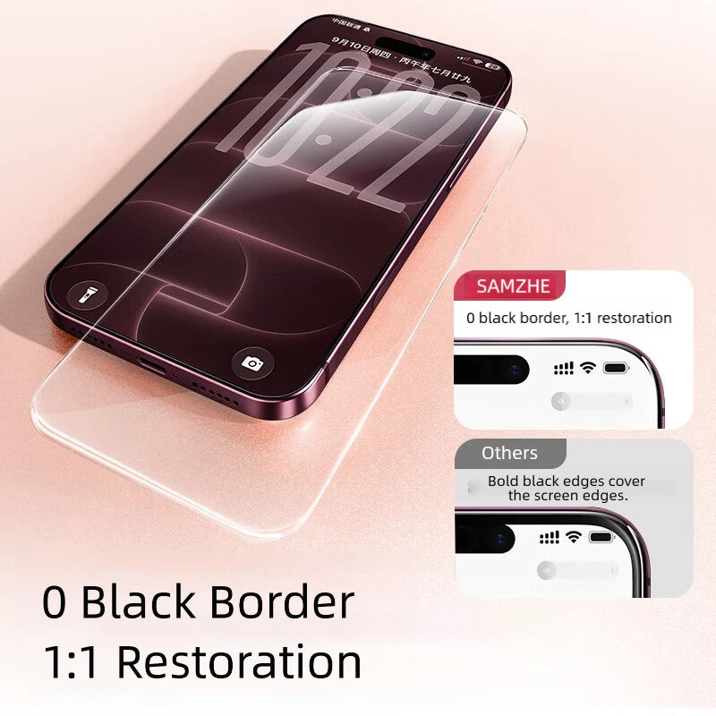 Ultra-Thin HD Tempered Glass Screen Protector (2-Pack) with Auto-Install Tool
