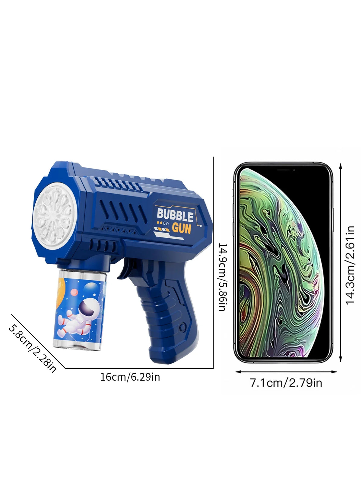 Automatic Bubble Blower Gun with Rocket Launcher
