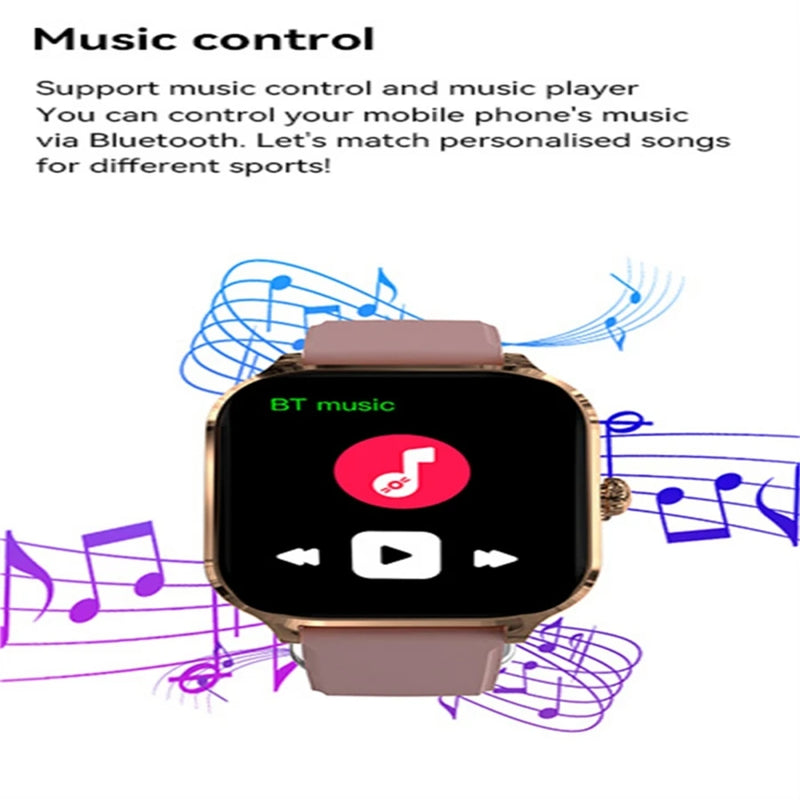 2.01-Inch HD Smart Watch with Bluetooth Calling & Fitness Tracking