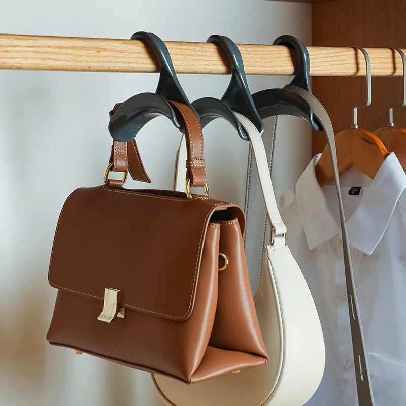 Space-Saving Closet Organizer Hooks for Bags, Hats & Scarves