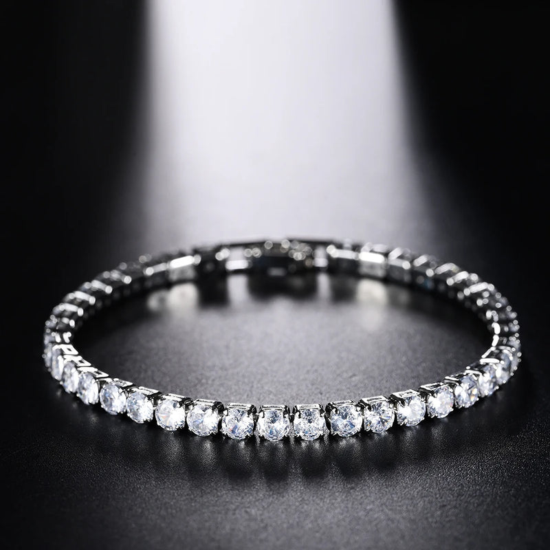 4mm Micro-Pavé Zircon Tennis Bracelet