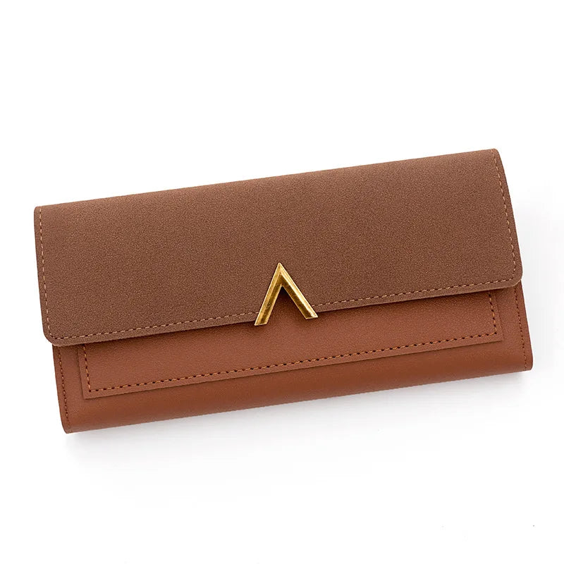 Women's Tri-Fold PU Leather Wallet with Coin Pocket