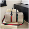Large Capacity Women's Travel Duffel Tote with Plaid Design
