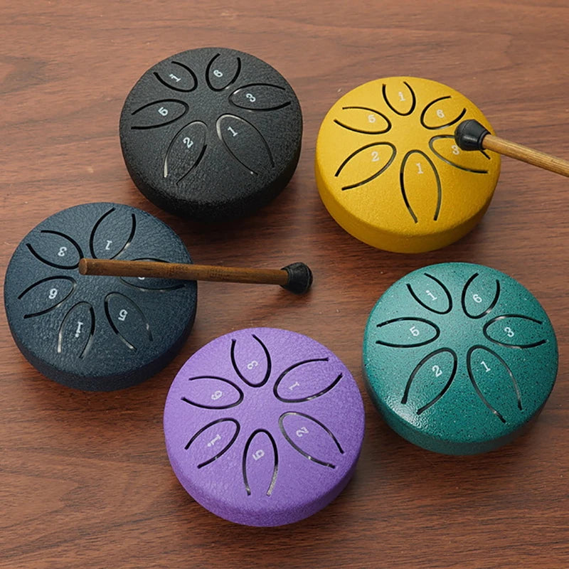 6-Note Steel Tongue Rain Drum for Outdoor Meditation & Relaxation