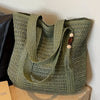 Natural Straw Woven Tote Bag with Tassel