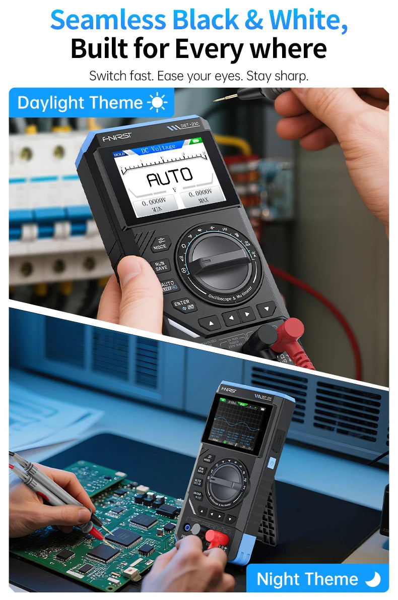 3-in-1 Digital Multimeter, Oscilloscope, and Signal Generator