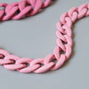 Matte Candy Pink Resin Handbag Chain – Detachable Shoulder Strap
