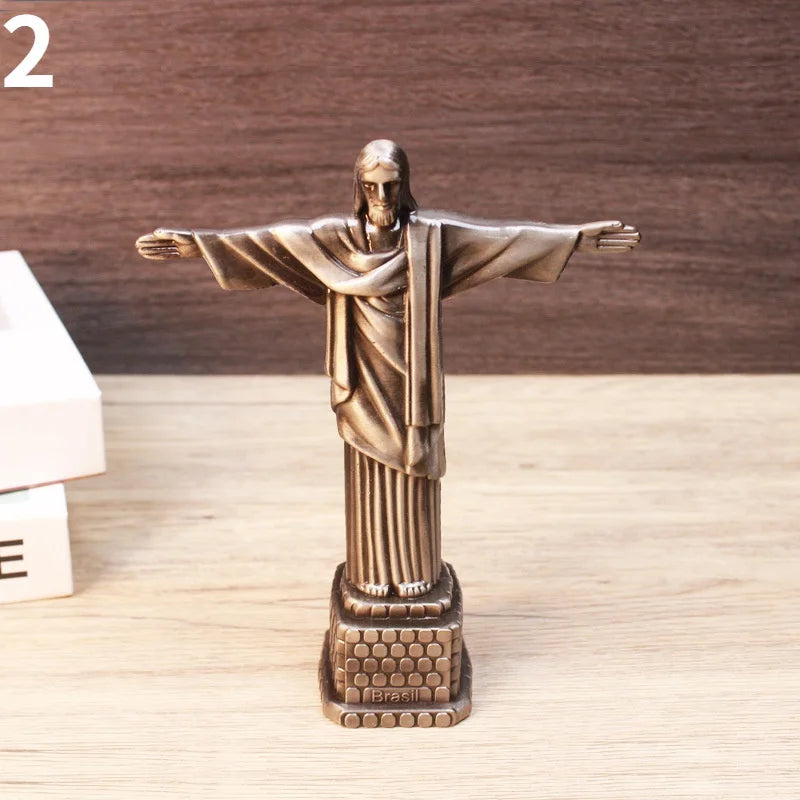 Jesus-Figurine mit Bronzeoptik