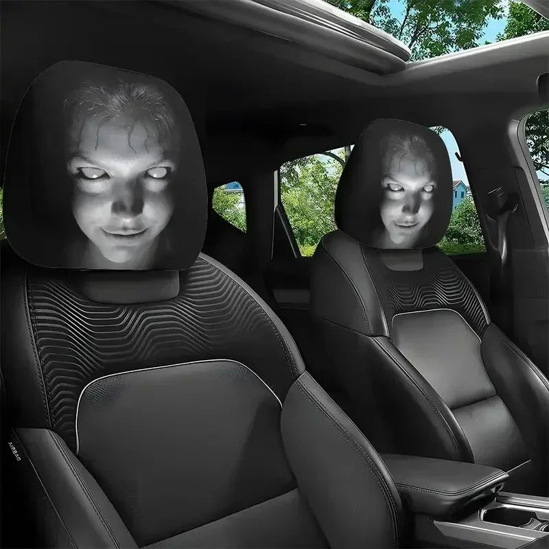 Halloween Horror Print Car Headrest Covers (Pair)