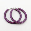 Rainbow Crystal Hoop Earrings