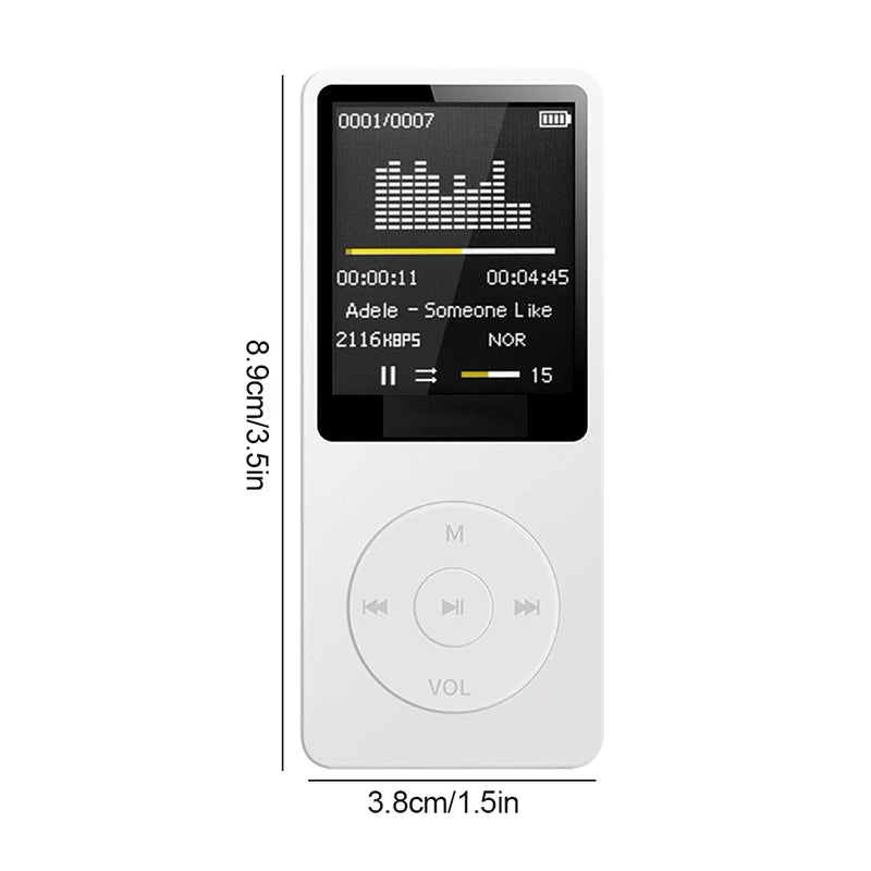Compact Digital MP3 Player with Lossless Audio & FM Radio