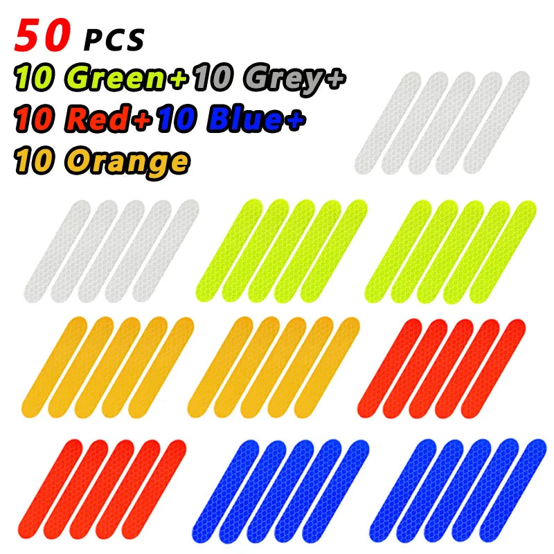 High-Visibility Reflective Safety Stickers (Multi-Color)