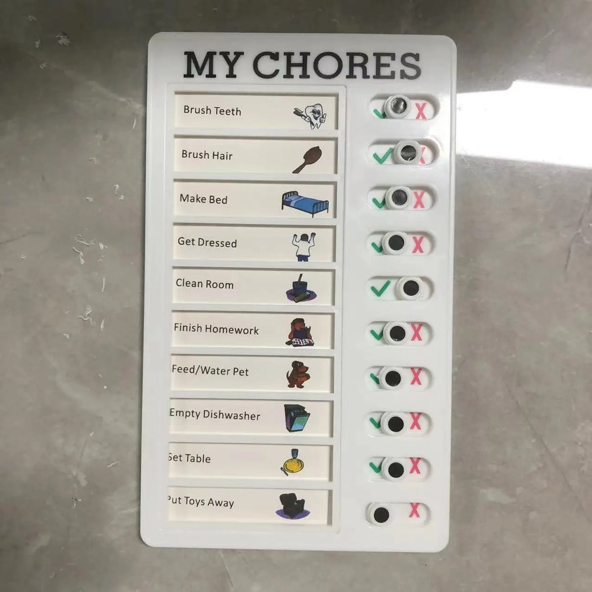 Reusable Kids Chore Chart with Daily Task Checklist
