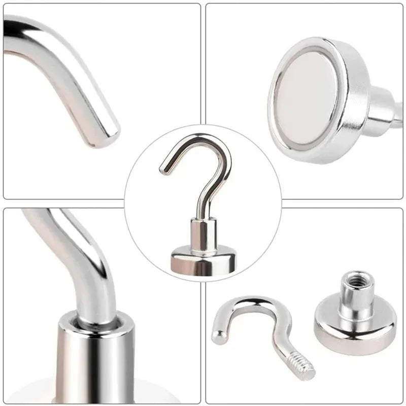 Magnetic Hooks for Metal Surfaces (5-Pack)