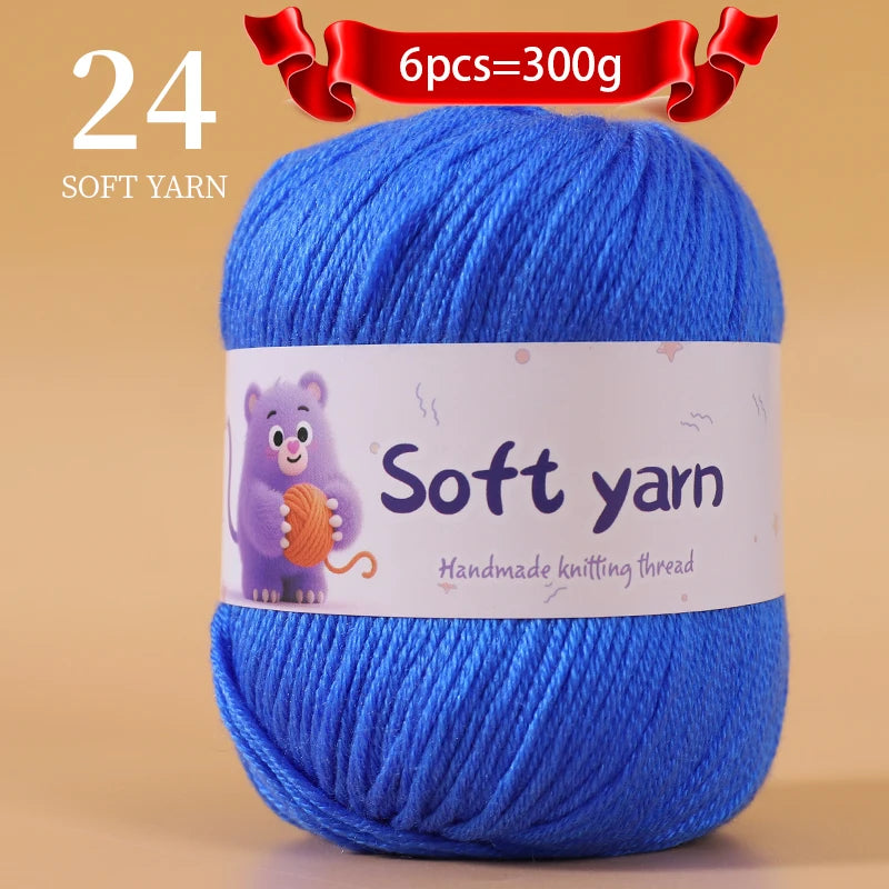 Soft Acrylic Yarn Balls for Knitting – 300g