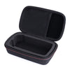 Black protective EVA hard shell travel case for a NOCO Boost XL jump starter with an open lid.
