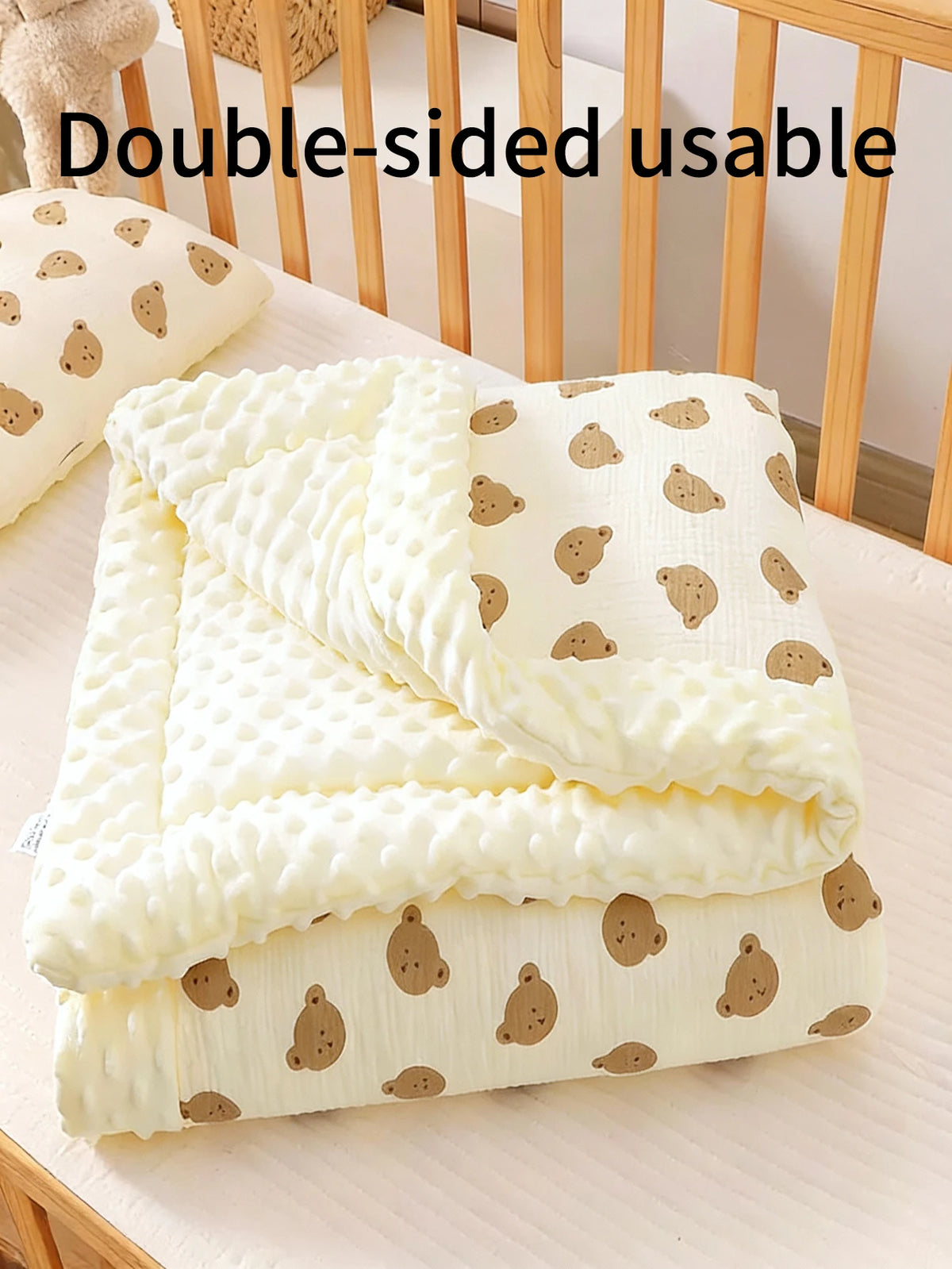 Baby Beanie Blanket – Cozy 3D Fleece Hat and Blanket for Infants and Toddlers