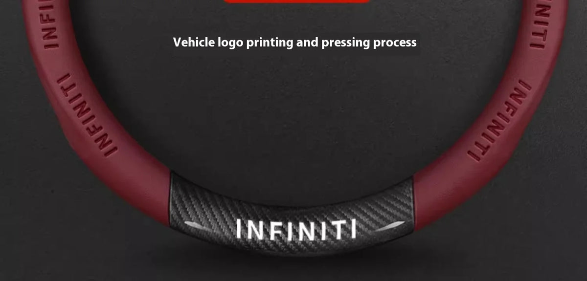Carbon Fiber Leather Steering Wheel Cover for Infiniti Models