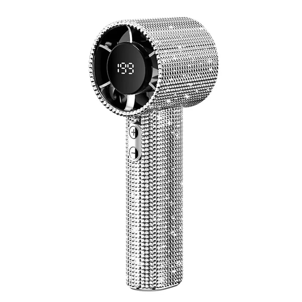 Portable Rechargeable Handheld Fan with Digital Display