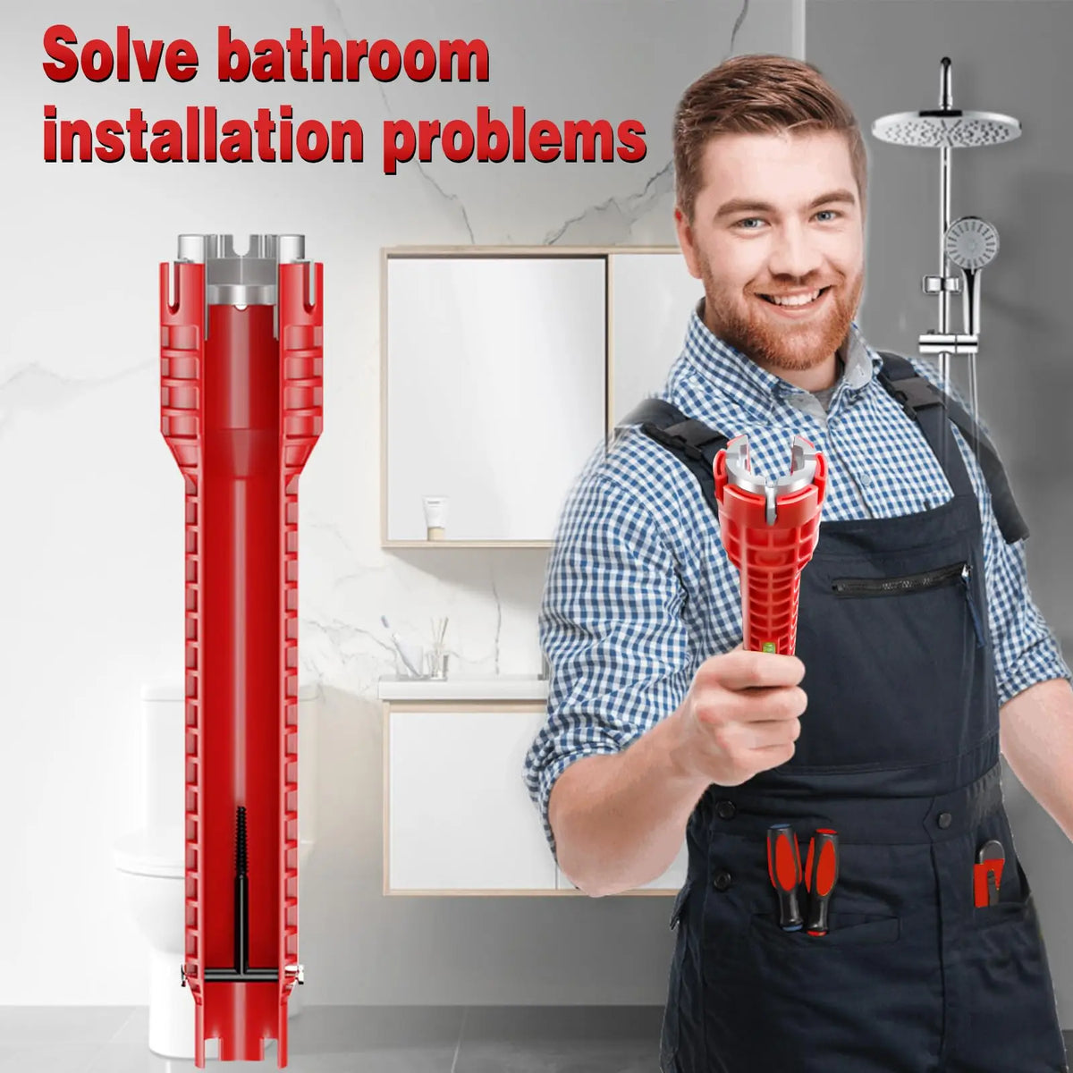 14-in-1 Multi-Functional Faucet and Sink Wrench Kit