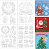 A set of twelve Christmas-themed embroidery stabilizer sheets featuring various holiday designs and seasonal greetings.