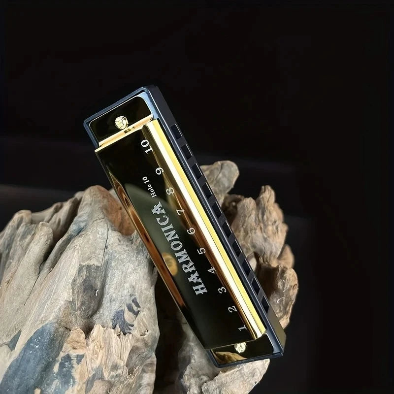 10-Hole Diatonic Harmonica in C with Protective Case