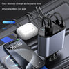 120W 4-in-1 Retractable Car Charger with Dual USB and Type-C Ports