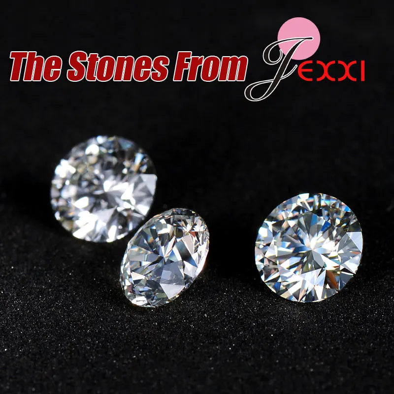 Rhinestone Jewelry Set with Necklace and Earrings