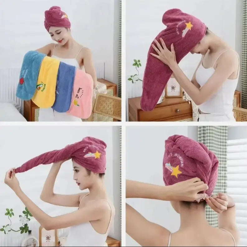Ultra-Soft Quick-Dry Hair Towel Wrap