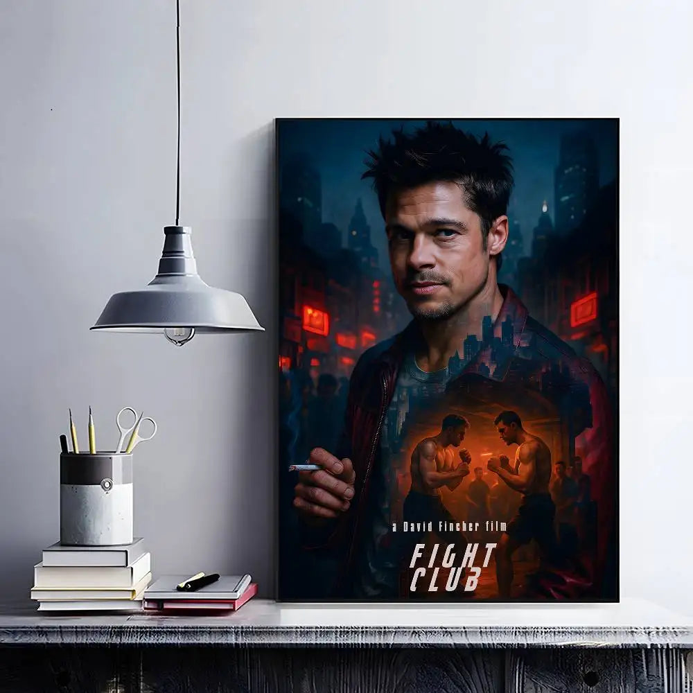 A dark movie poster featuring a man in a leather jacket against a cityscape background.