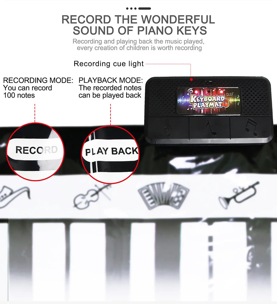 Interactive Musical Piano Play Mat for Kids