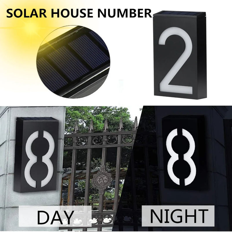 Luz LED para Números de Casa con Energía Solar