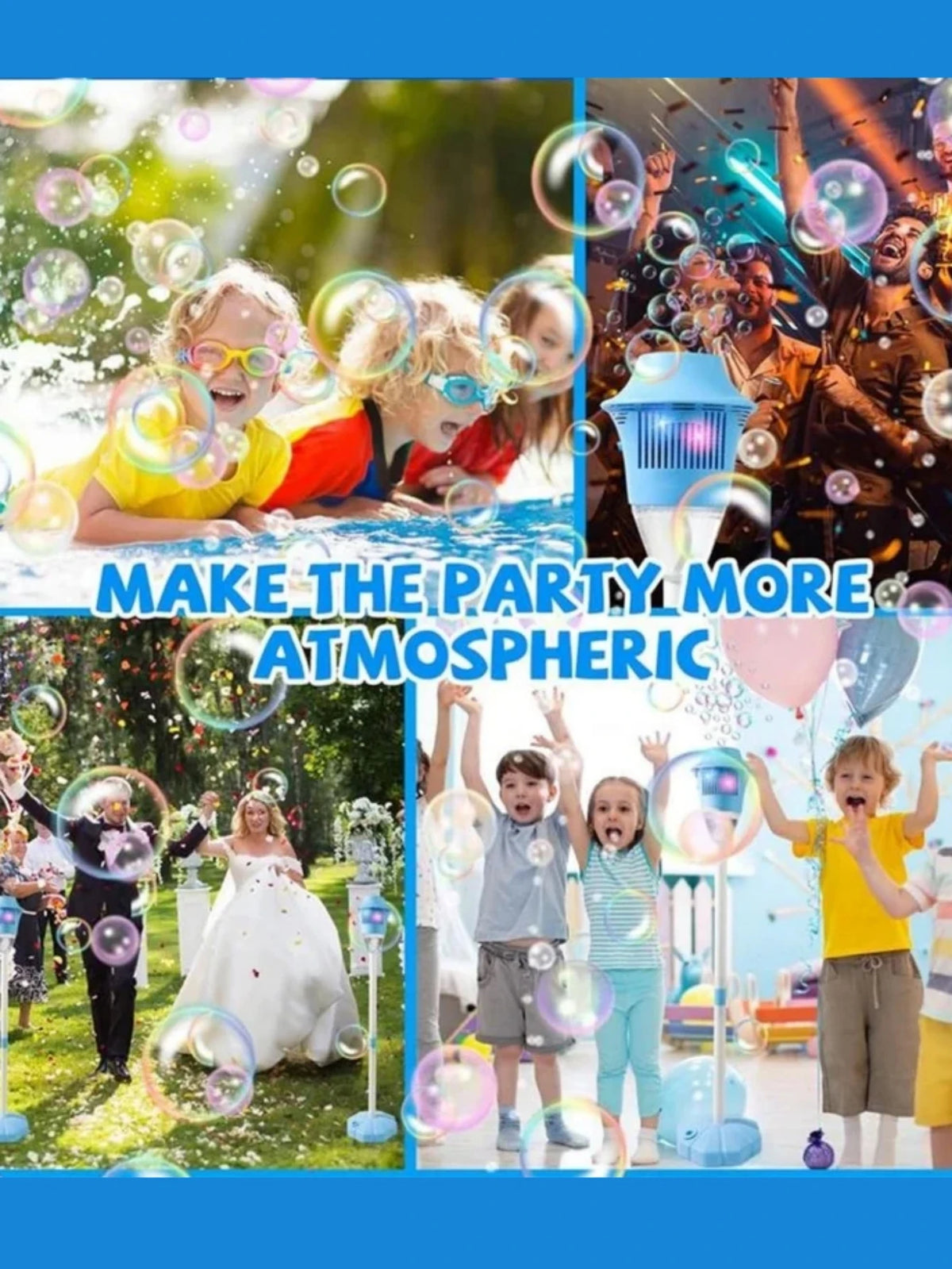 LED Bubble Machine for Parties — Cordless, Automatic
