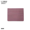 A mauve genuine leather slim card holder wallet.
