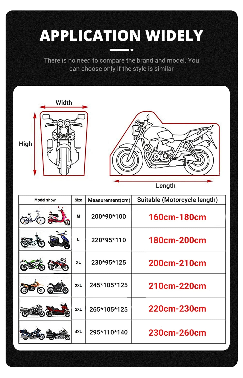 All-Weather Motorcycle Cover with UV Protection